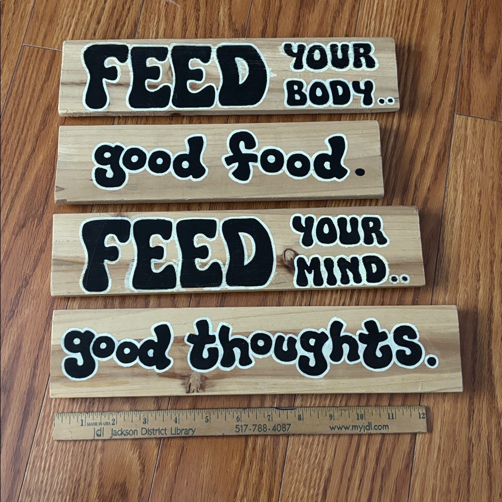 RETRO HAND PAINTED FONT * MAGNETIC WOOD INSPIRATIONAL MESSAGE BOARDS - Picture 4 of 5